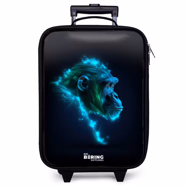 Valise enfant - Silhouette en néon d'un chimpanzé — 1