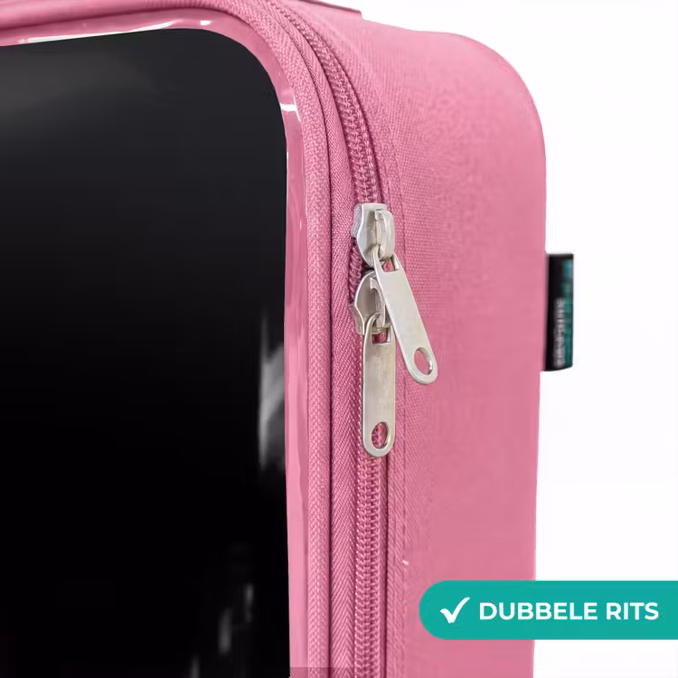 Valise enfant - Rose - Carré rose vif sur fond lumineux — 7