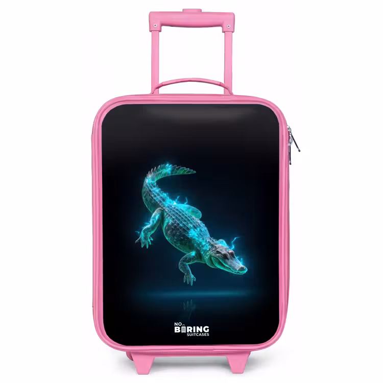 Valise enfant - Rose - Le cyber-crocodile en action — 1