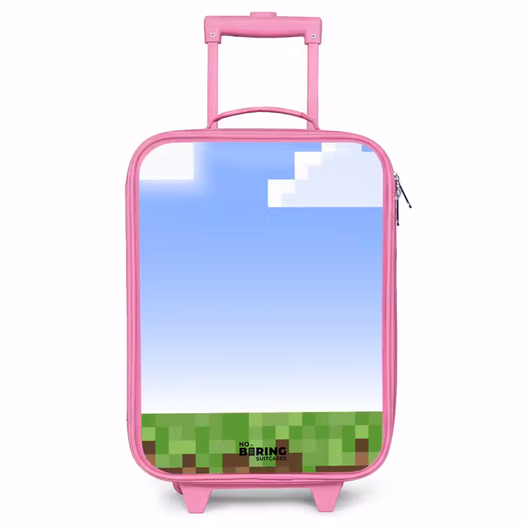 Valise enfant - Rose - Monde de pixels — 1