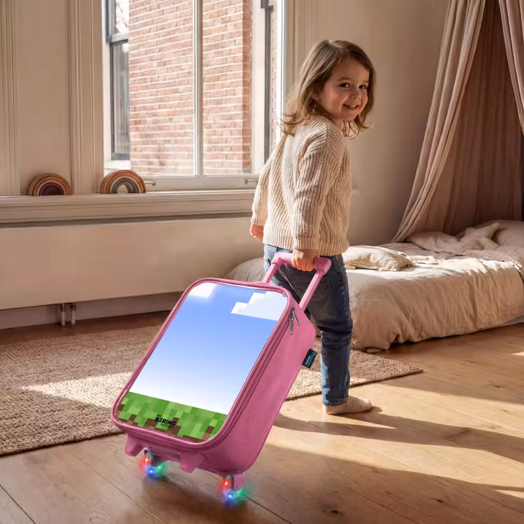 Valise enfant - Rose - Monde de pixels — 2