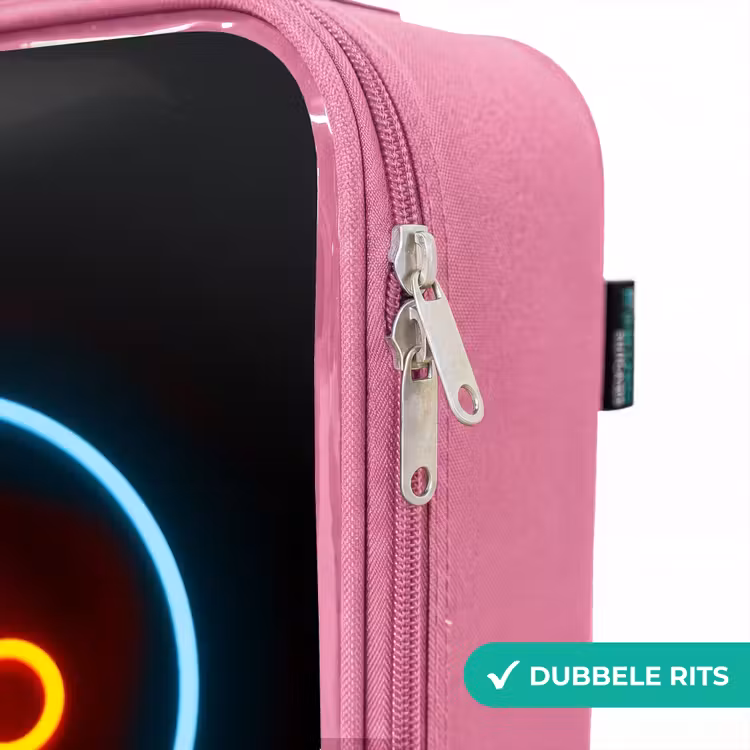 Valise enfant - Rose - Qoute avec des couleurs néon — 7