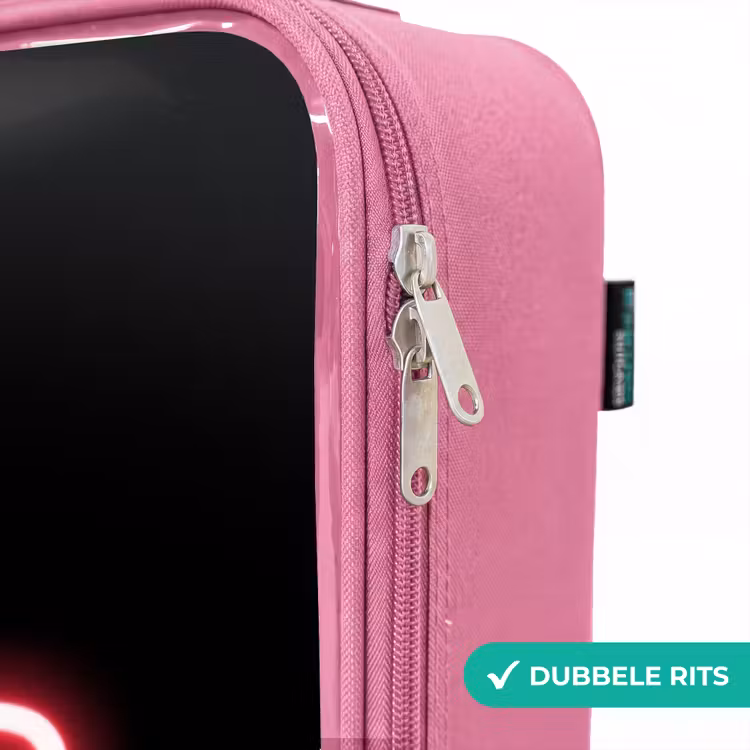 Valise enfant - Rose - Qoute avec des néons — 7