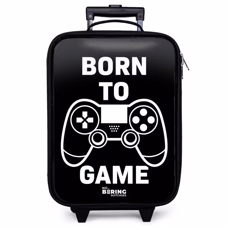 Valise enfant - Qoute avec contrôleur en noir et blanc — 1
