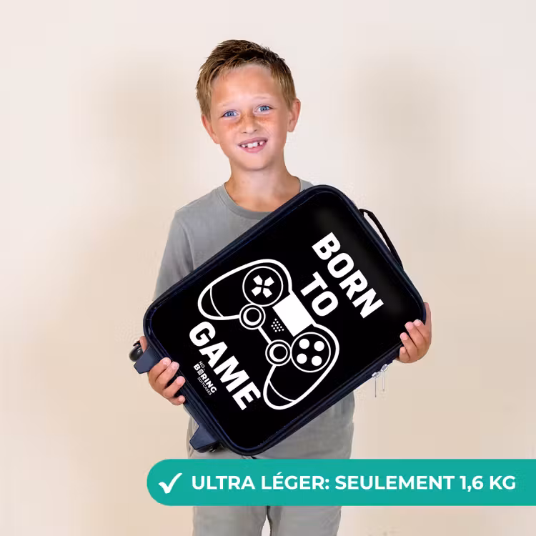 Valise enfant - Qoute avec contrôleur en noir et blanc — 2