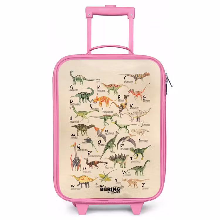 Valise enfant - Rose - Alphabet Dino — 1