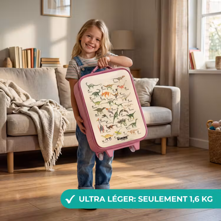 Valise enfant - Rose - Alphabet Dino — 3