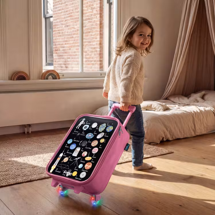 Valise enfant - Rose - Alphabet sur le thème de l'espace — 2