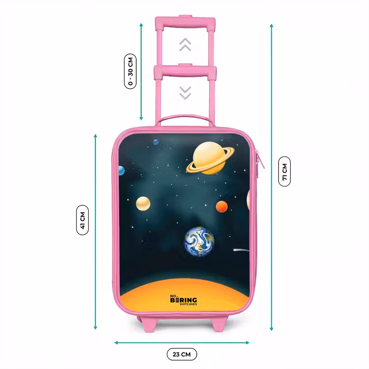 Valise enfant - Rose - L'espace avec les planètes — 6