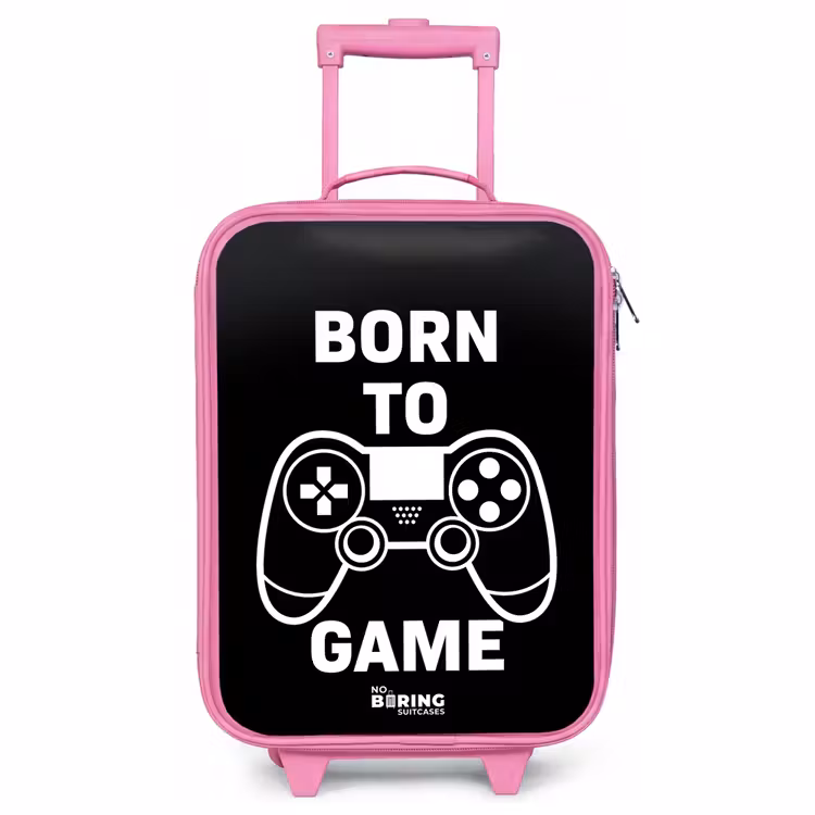Valise enfant - Rose - Né pour jouer avec une manette — 1