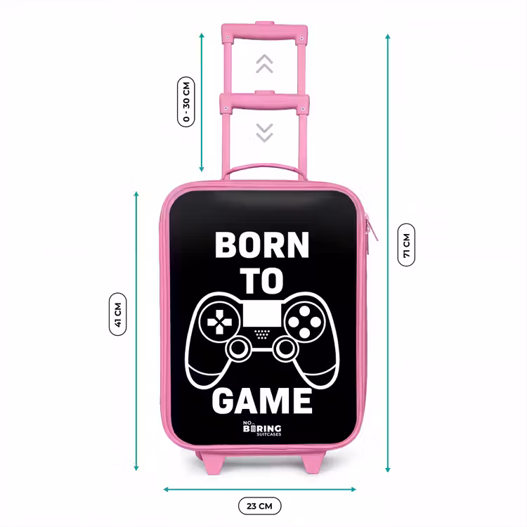 Valise enfant - Rose - Né pour jouer avec une manette — 6