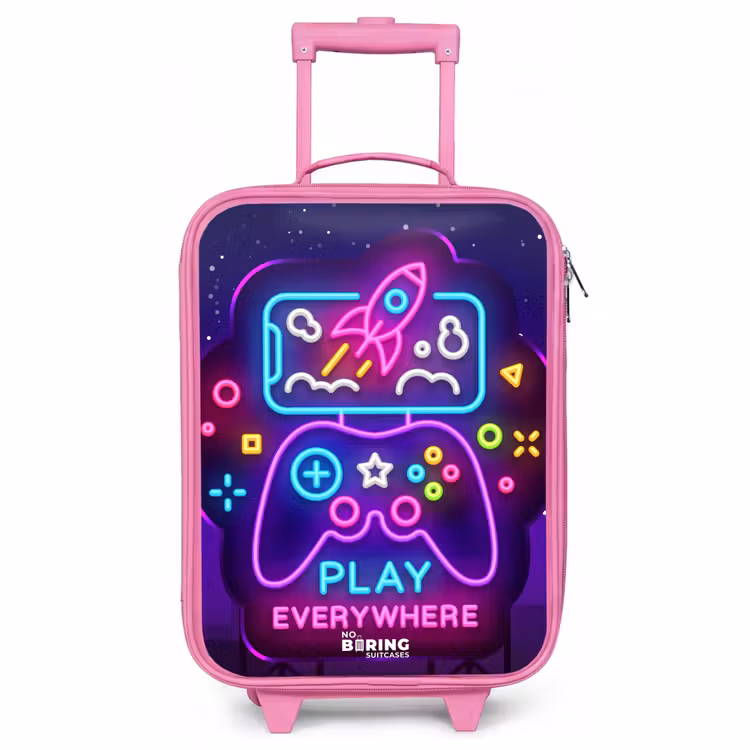 Valise enfant - Rose - Panneau néon avec contrôleur — 1