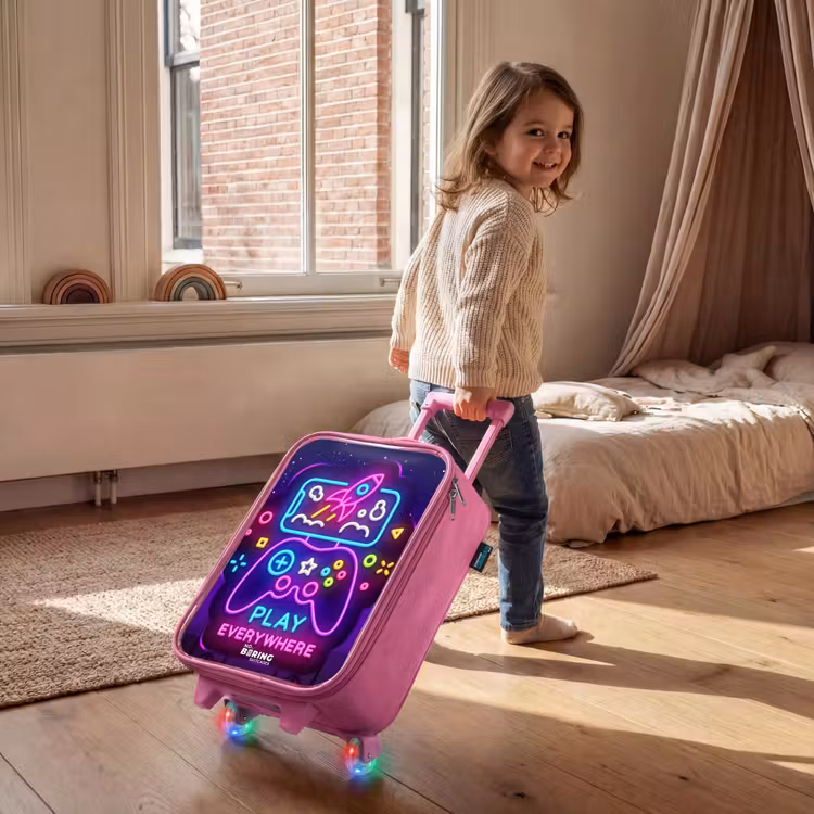 Valise enfant - Rose - Panneau néon avec contrôleur — 2