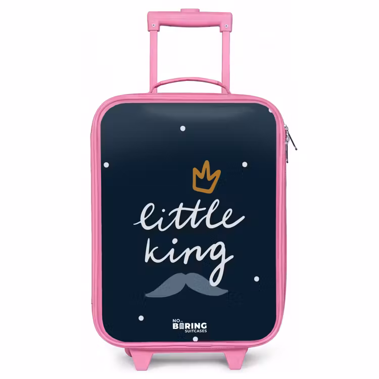 Valise enfant - Rose - Petit roi à pois — 1