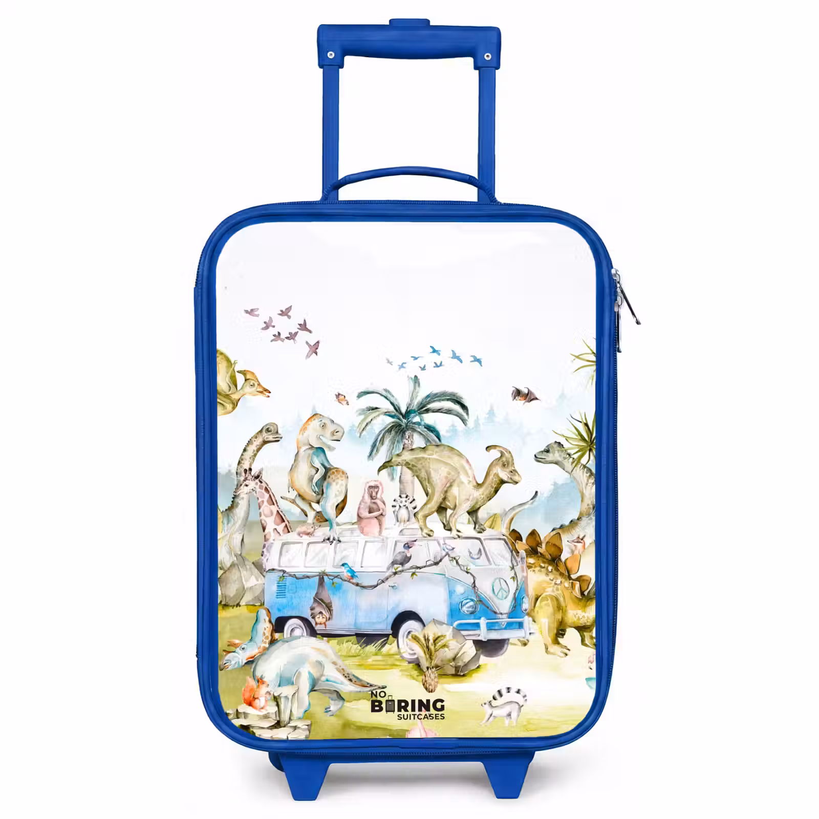 Valise enfant - Bleu - Fourgon avec dinos — 1