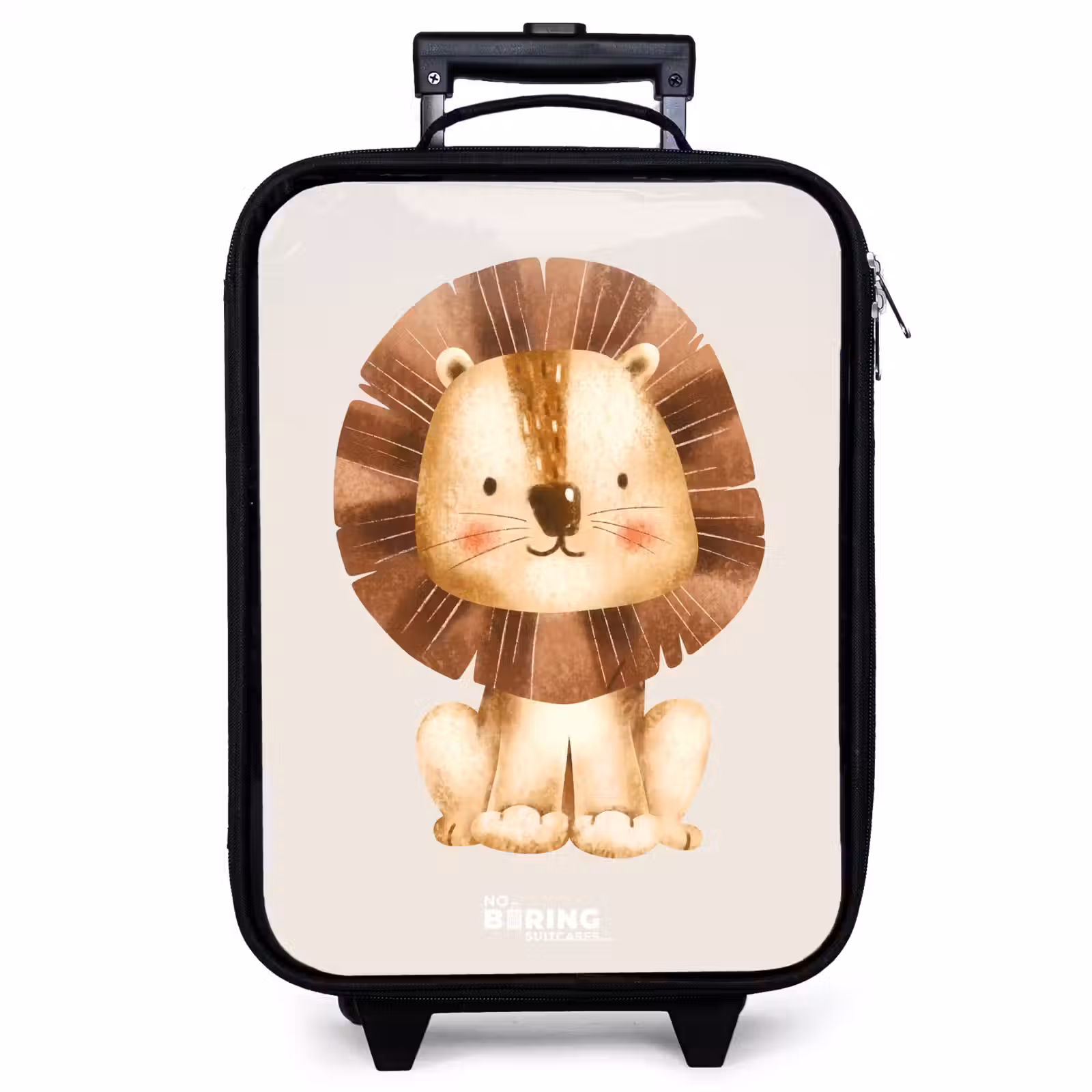 Valise enfant - Illustration d'un lion sur fond beige — 1