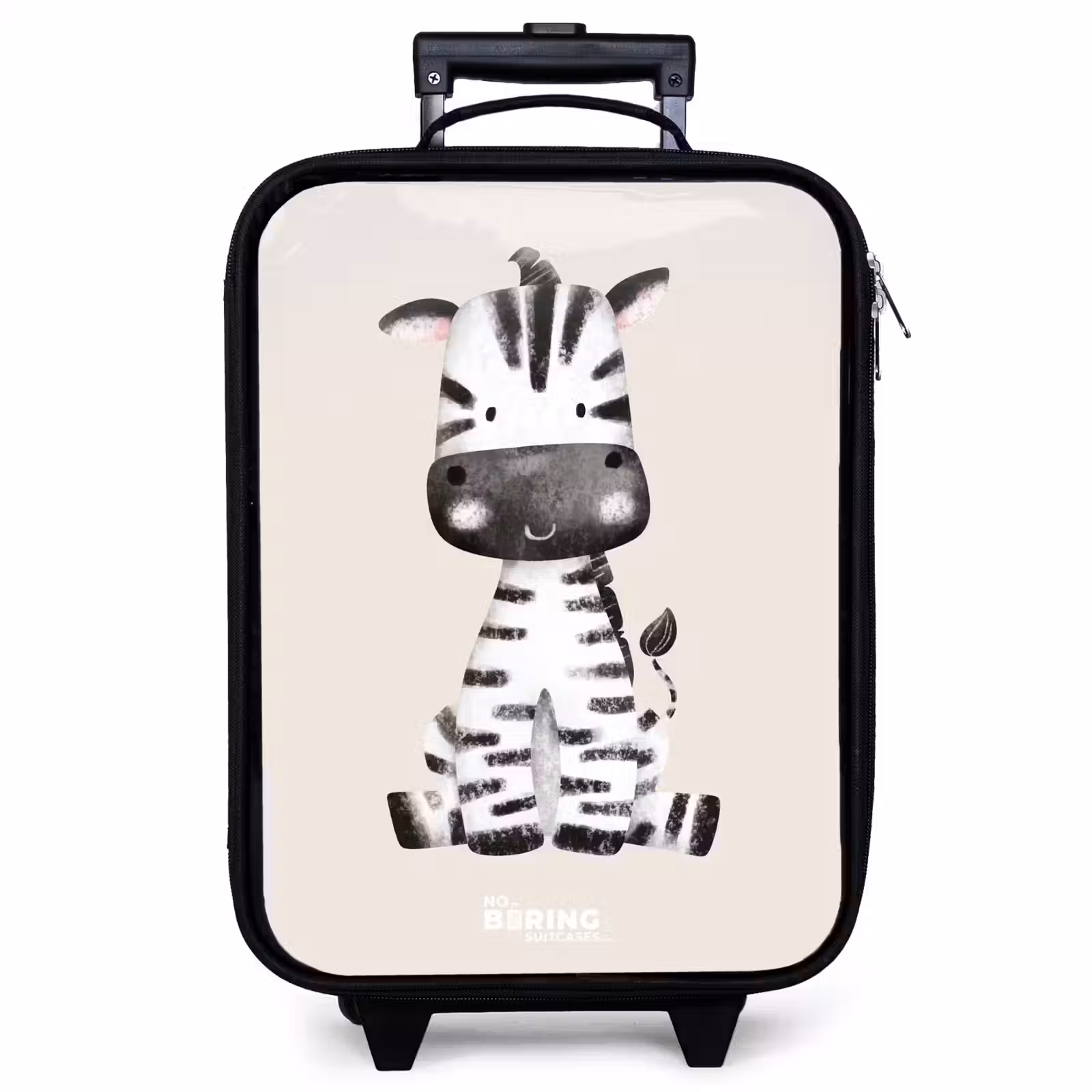 Valise enfant - Portrait de zèbre sur fond beige — 1