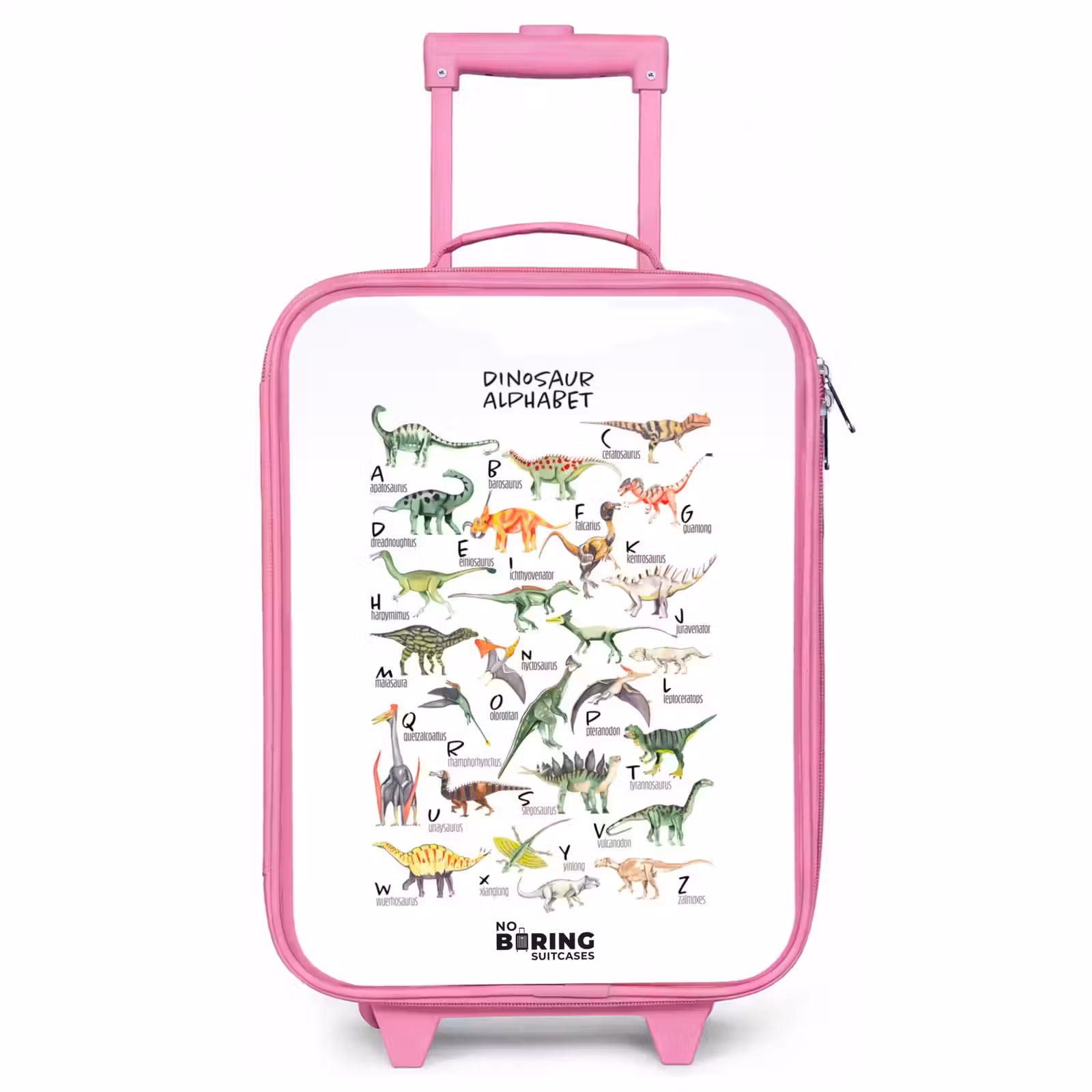 Valise enfant - Rose - Alphabet des dinosaures — 1