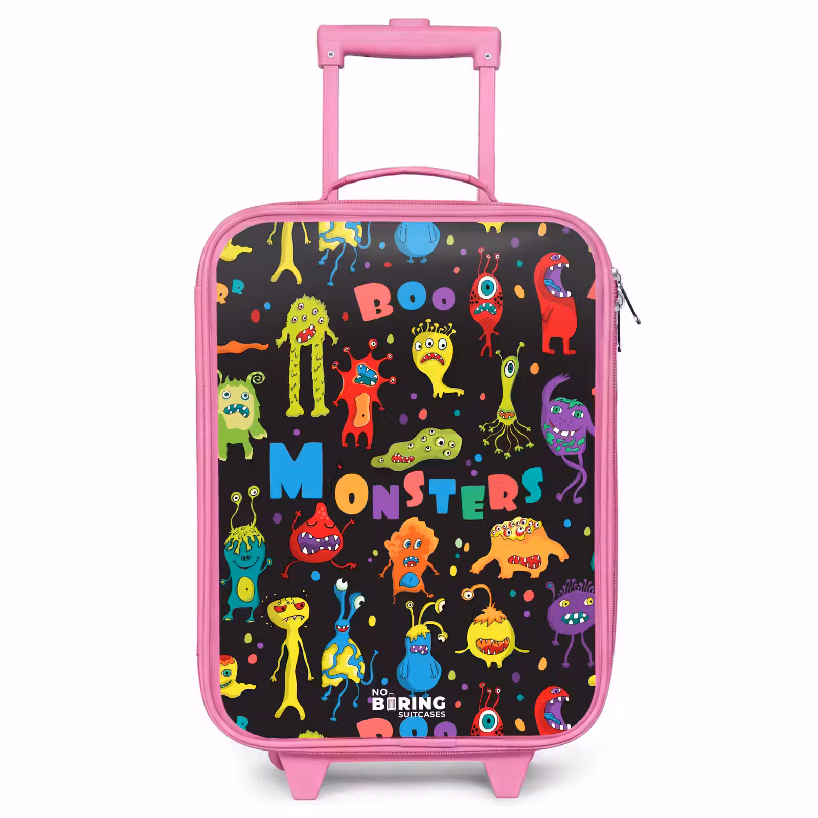 Valise enfant - Rose - Modèle de monstres — 1