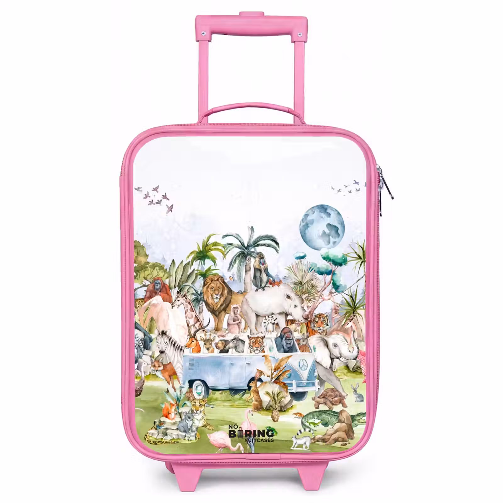 Valise enfant - Rose - Van avec tous les animaux — 1