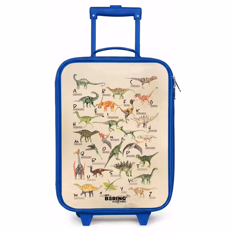 Valise enfant - Bleu - Alphabet Dino — 1