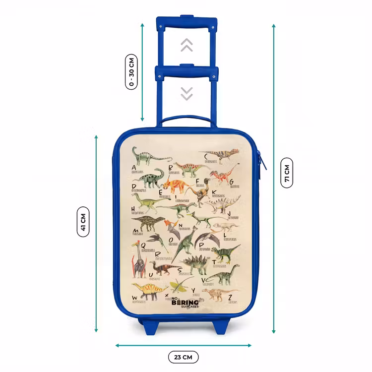 Valise enfant - Bleu - Alphabet Dino — 6