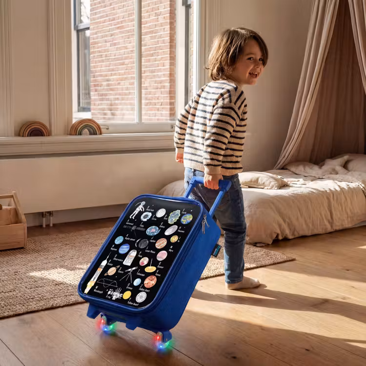 Valise enfant - Bleu - Alphabet sur le thème de l'espace — 2