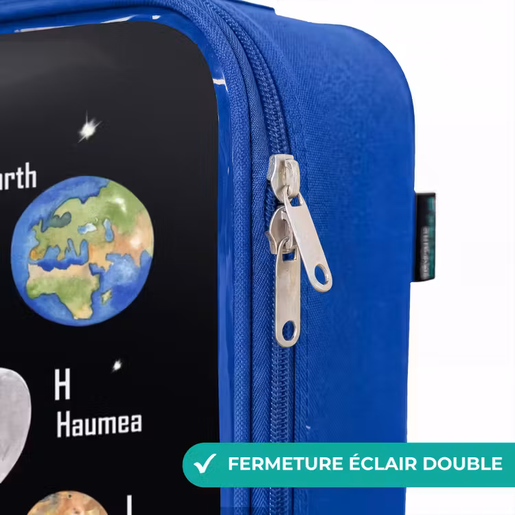 Valise enfant - Bleu - Alphabet sur le thème de l'espace — 7