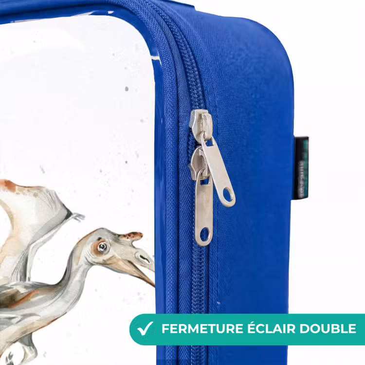 Valise enfant - Bleu - Des dinosaures dans la jungle — 7