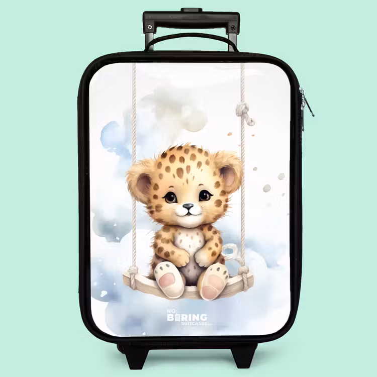 Valise enfant - Guépard sur une balançoire dans les nuages — 3