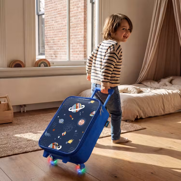 Valise enfant - Bleu - Les planètes dans le ciel — 2