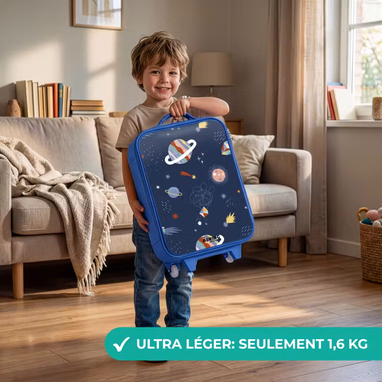 Valise enfant - Bleu - Les planètes dans le ciel — 3