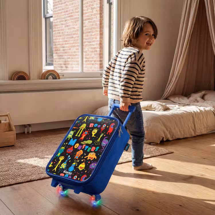 Valise enfant - Bleu - Modèle de monstres — 2