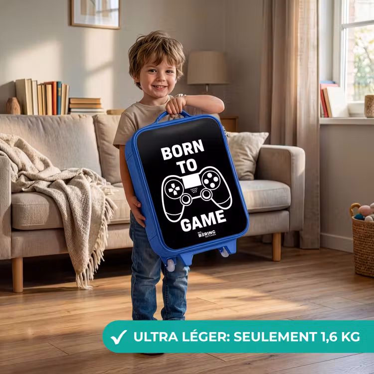 Valise enfant - Bleu - Né pour jouer avec une manette — 3