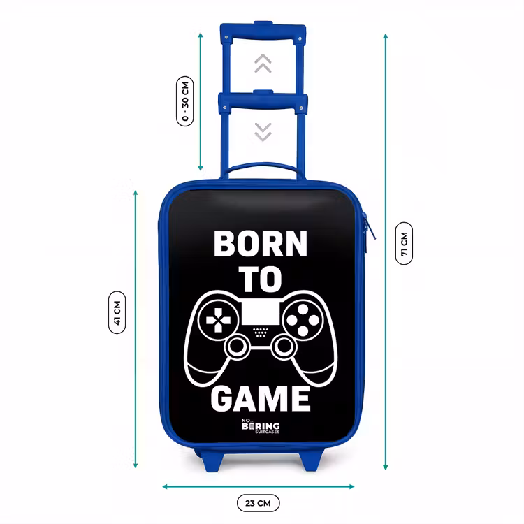 Valise enfant - Bleu - Né pour jouer avec une manette — 6