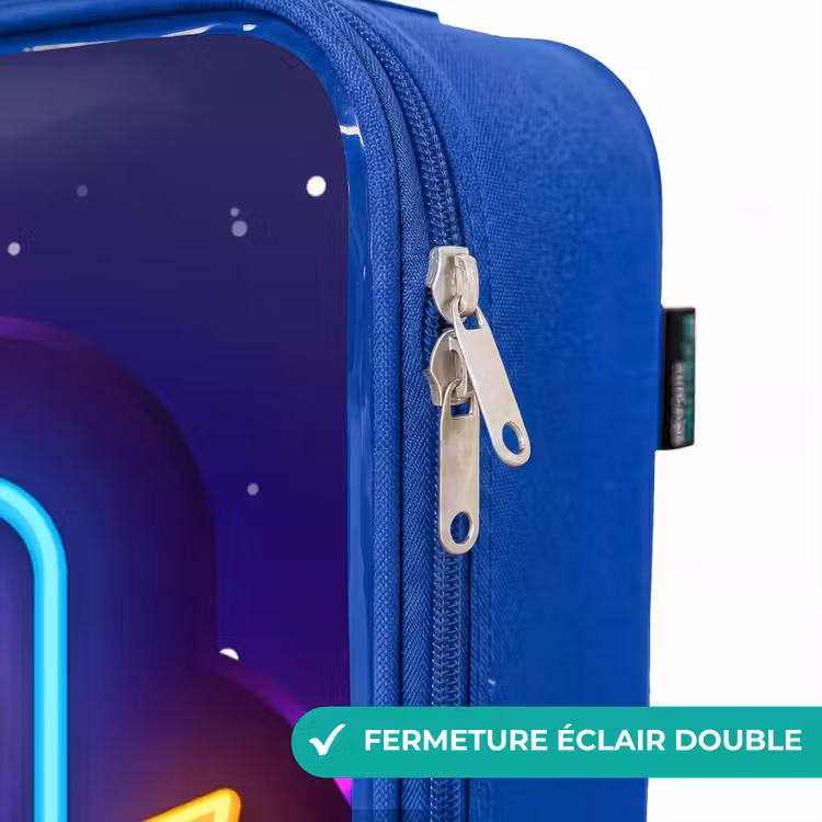 Valise enfant - Bleu - Panneau néon avec contrôleur — 7