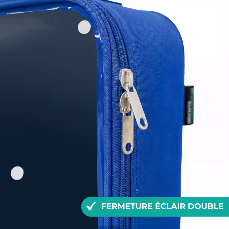 Valise enfant - Bleu - Petit roi à pois — 7