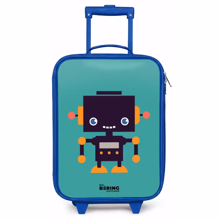 Valise enfant - Bleu - Robot vert — 1