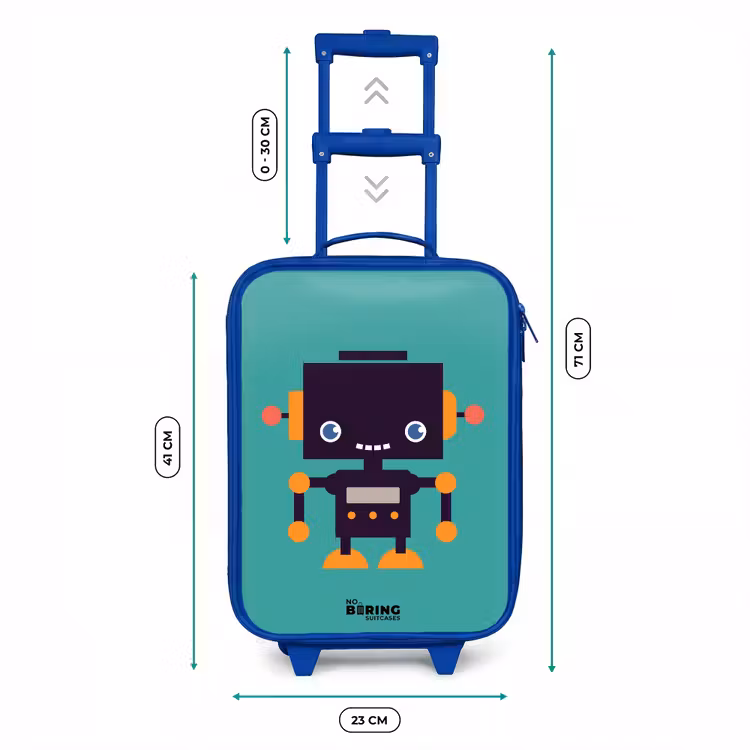 Valise enfant - Bleu - Robot vert — 6