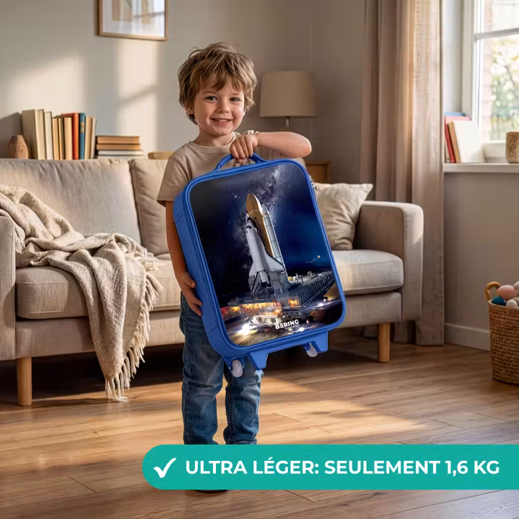 Valise enfant - Bleu - Une navette spatiale qui peut décoller — 3