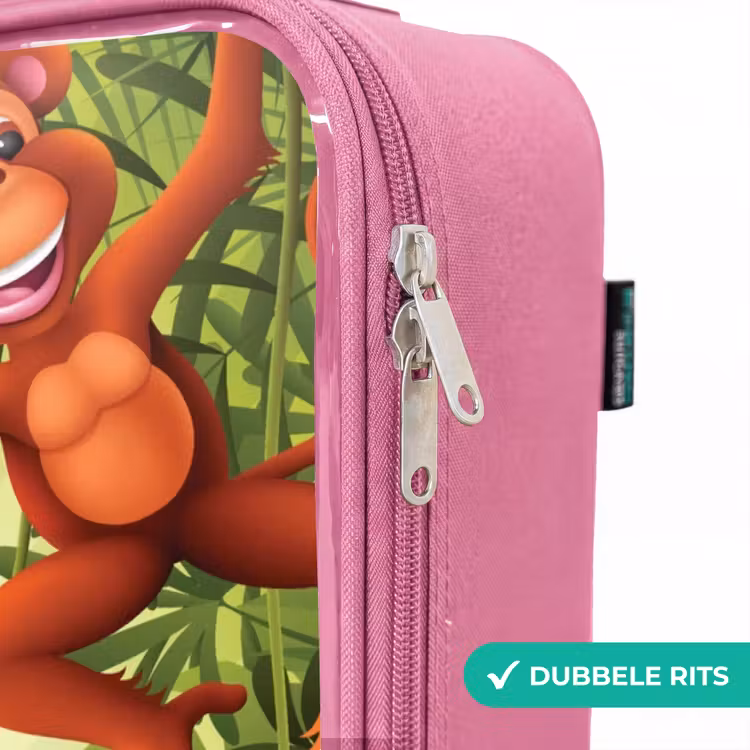 Valise enfant - Rose - Animaux dans la jungle — 7