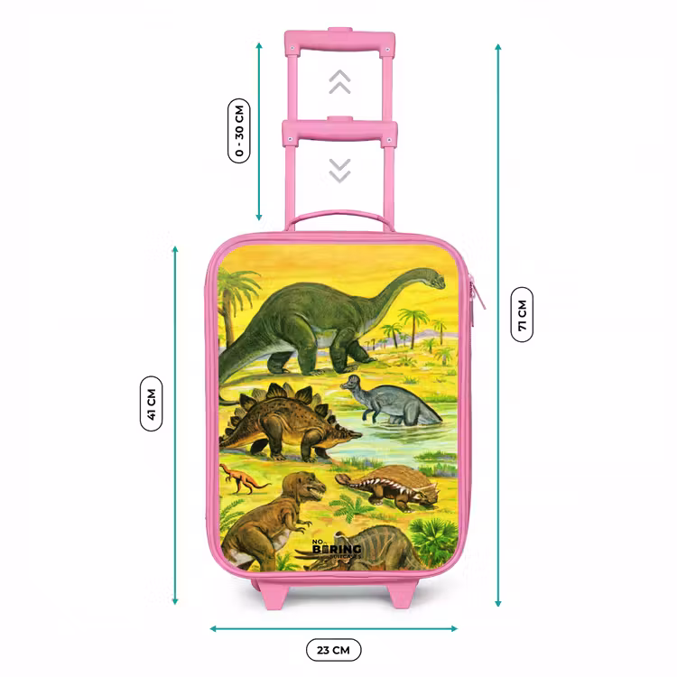 Valise enfant - Rose - Dinos au bord de l'eau — 6