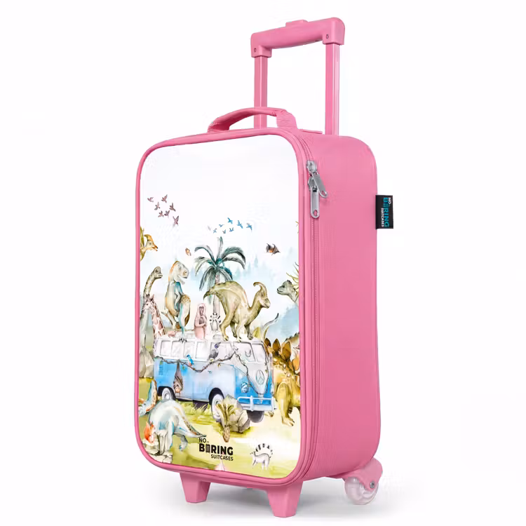 Valise enfant - Rose - Fourgon avec dinos — 8