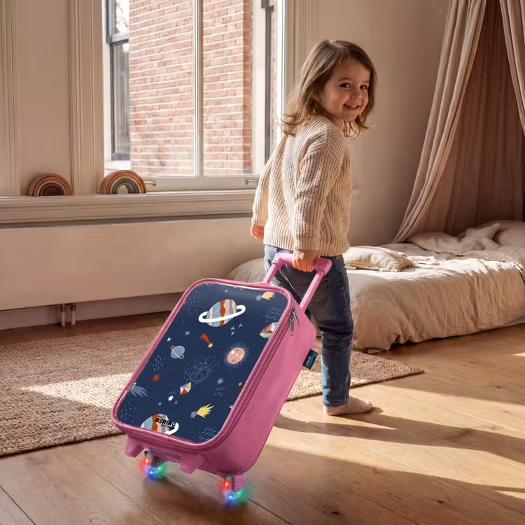Valise enfant - Rose - Les planètes dans le ciel — 2