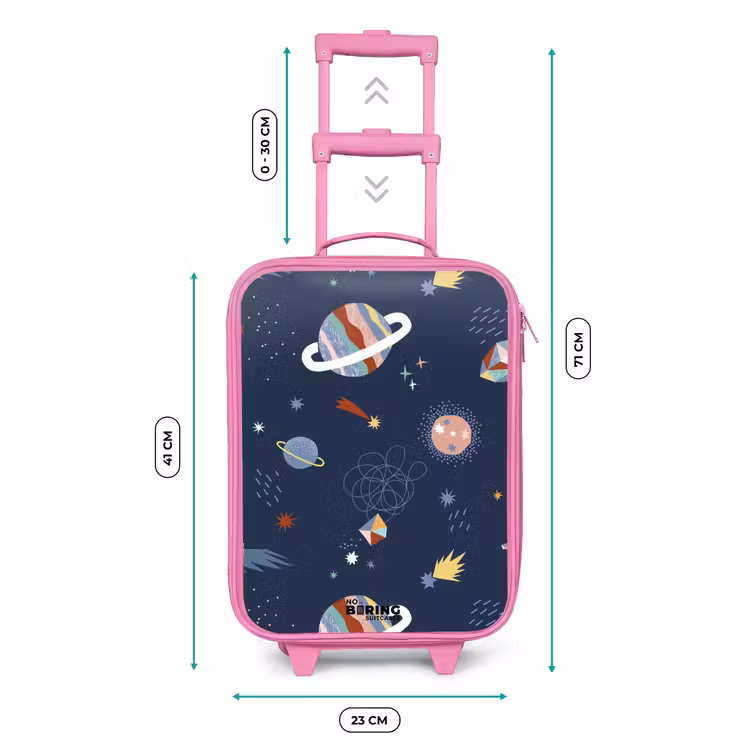Valise enfant - Rose - Les planètes dans le ciel — 6