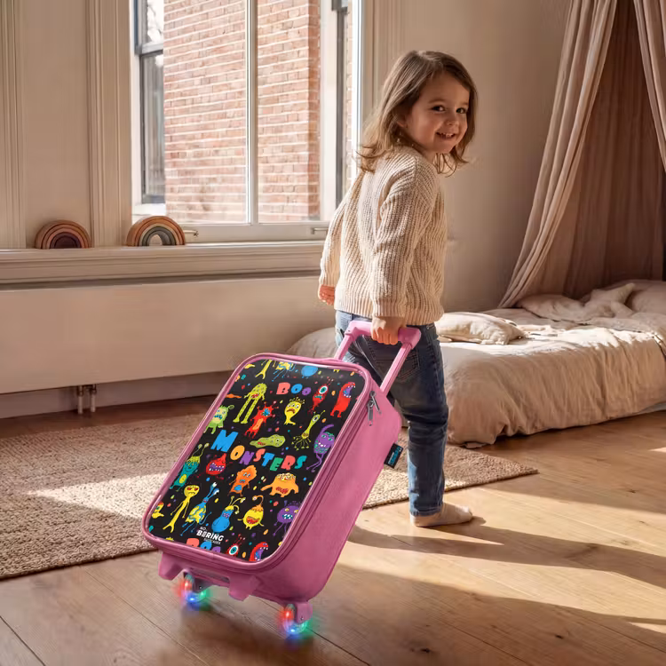 Valise enfant - Rose - Modèle de monstres — 2