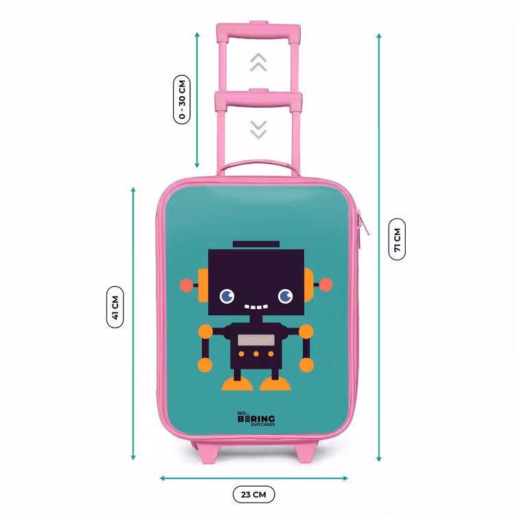 Valise enfant - Rose - Robot vert — 6