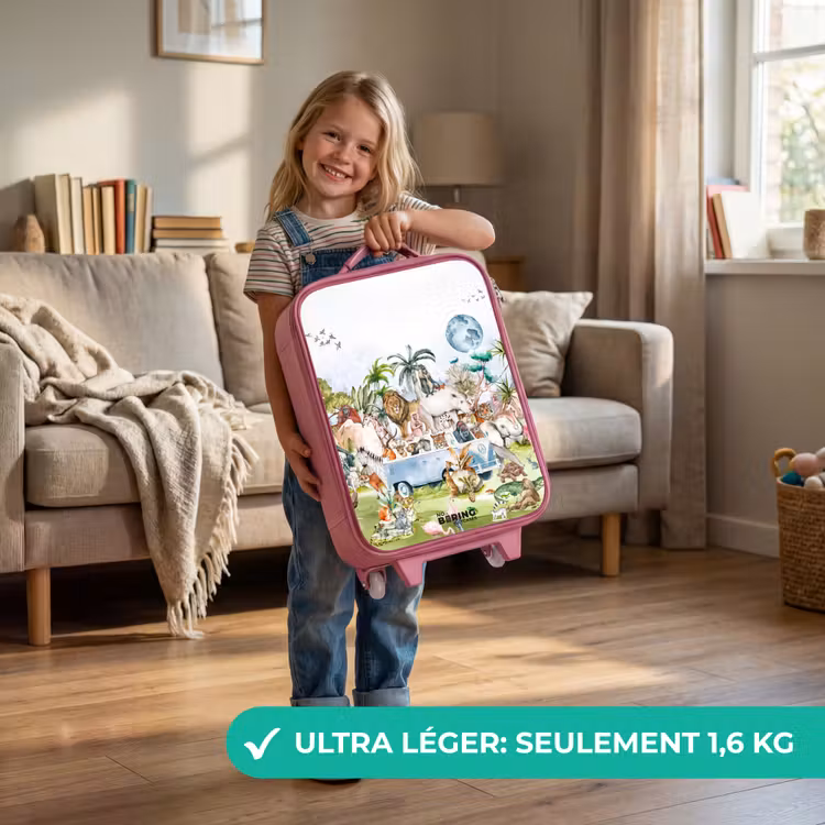 Valise enfant - Rose - Van avec tous les animaux — 3