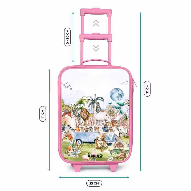Valise enfant - Rose - Van avec tous les animaux — 6