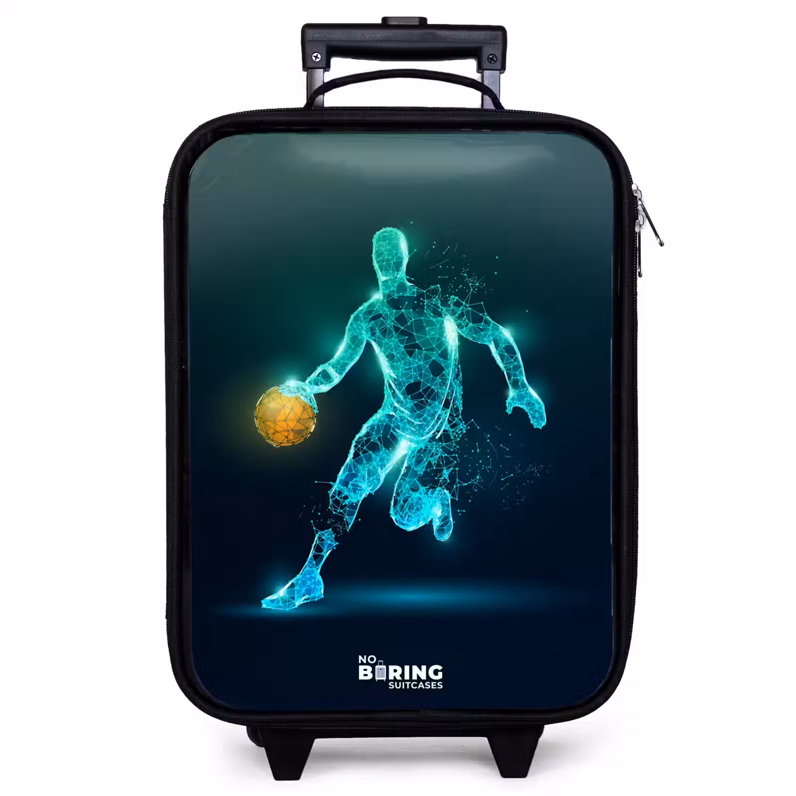 Valise enfant - Joueur de basket-ball en action de dribble au néon — 1